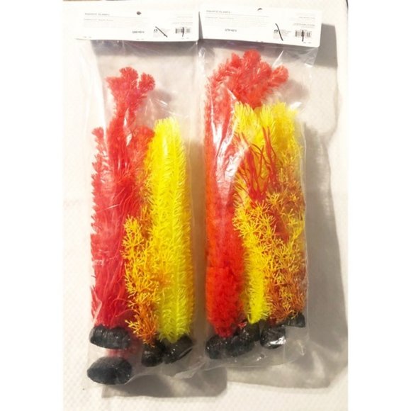 NEW 8 Imagitarium Plastic Aquarium Plants - Picture 1 of 5